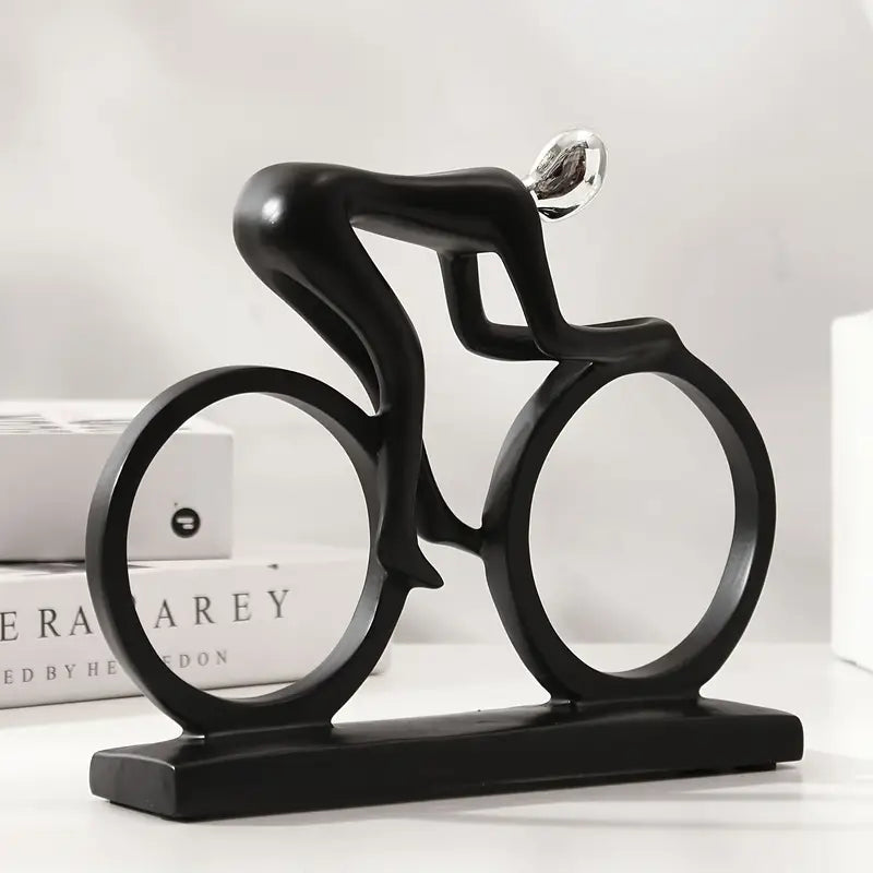 Resin Material Modern Abstract Cyclist Statue Racer