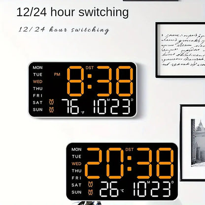 Digital Wall Clock Large LED Display with Calendar