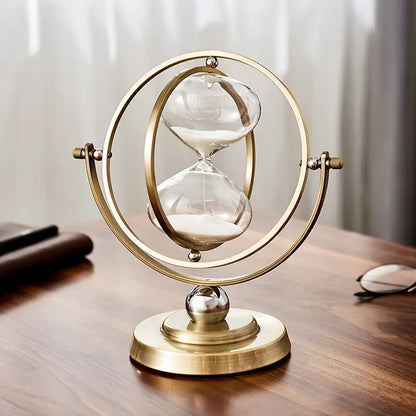 30-Minute Antique-Inspired Rotating Hourglass White Sand Timer