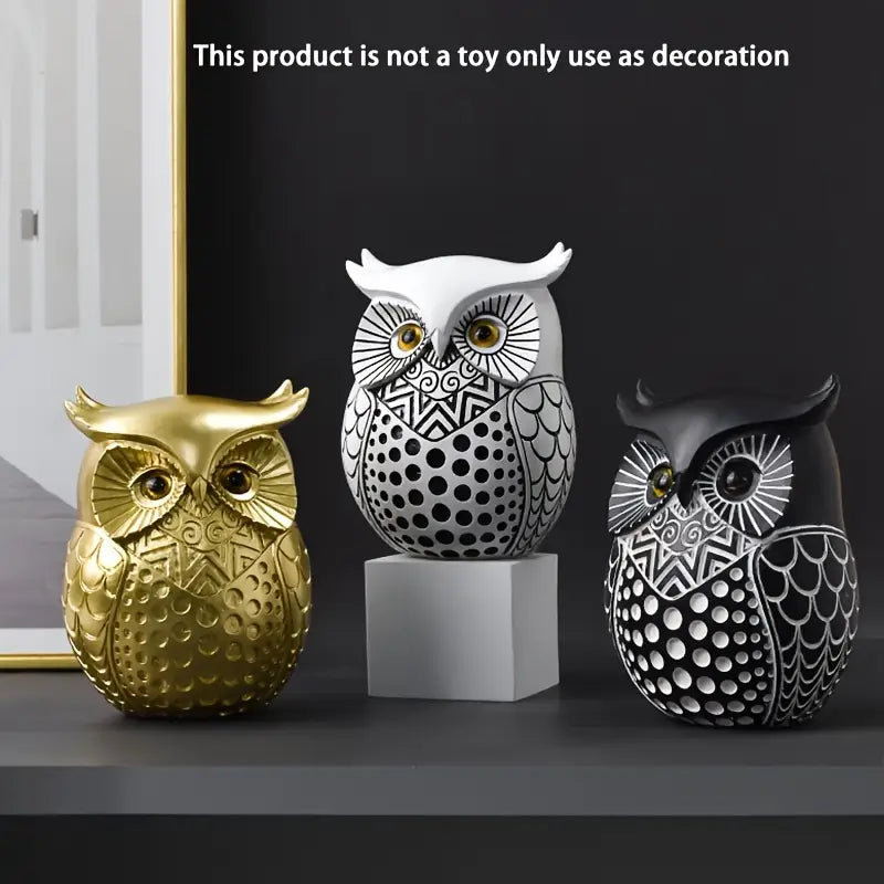 Modern Simple Resin Statue Owl Animal Sculpture