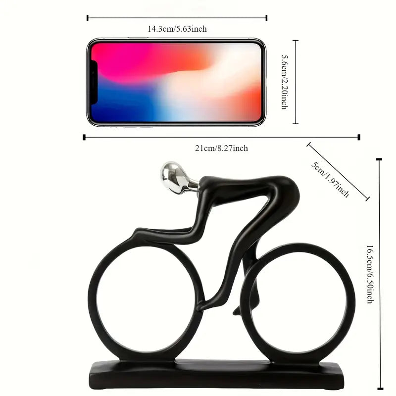 Resin Material Modern Abstract Cyclist Statue Racer