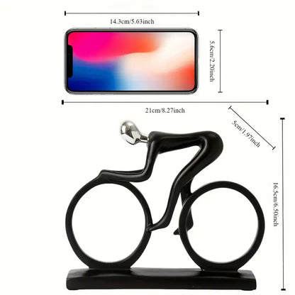 Resin Material Modern Abstract Cyclist Statue Racer