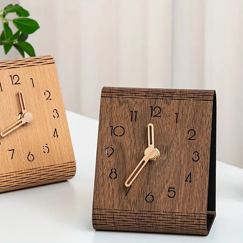 Modern Foldable Wooden Desk Clock