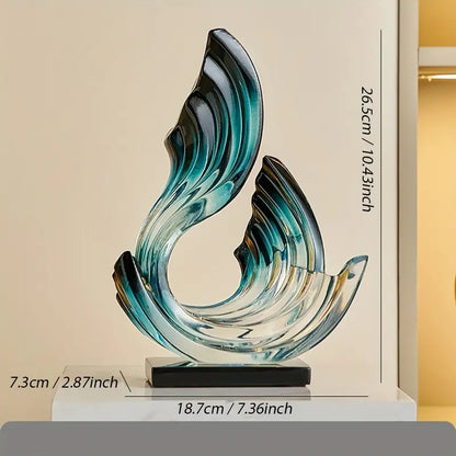 Abstract Wave Sculpture Resin Figurine