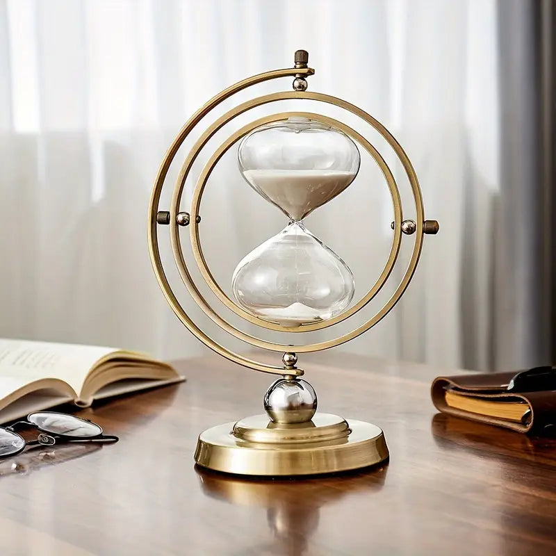 30-Minute Antique-Inspired Rotating Hourglass White Sand Timer