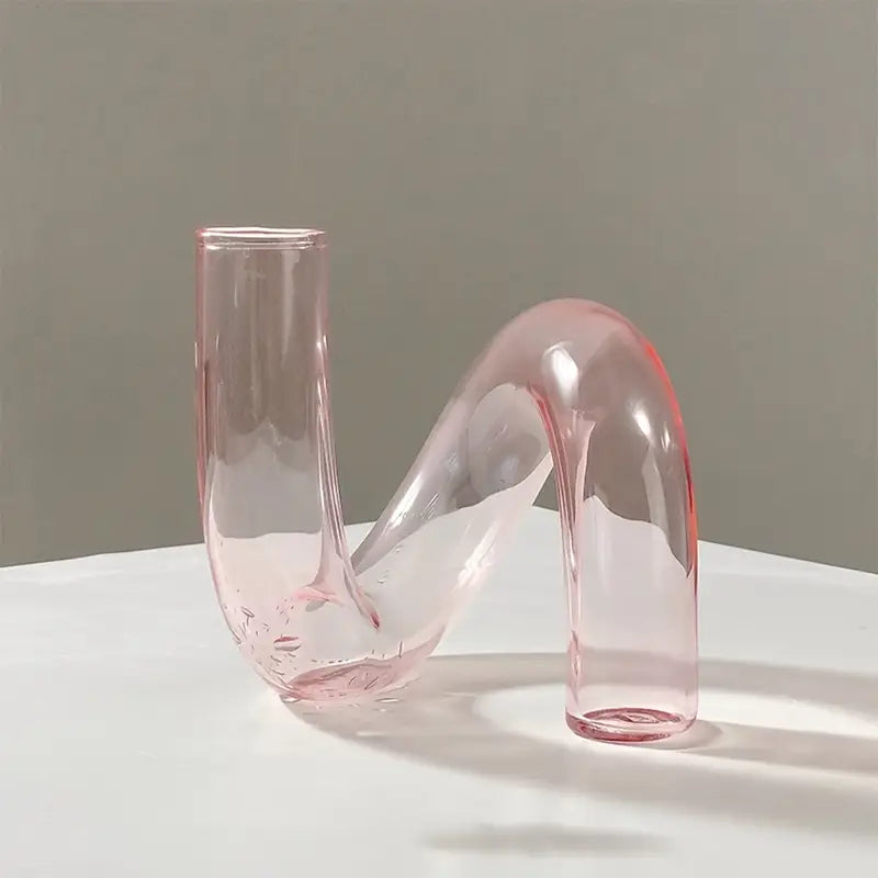 1-Piece Modern Creative Irregular Shaped Glass Vase