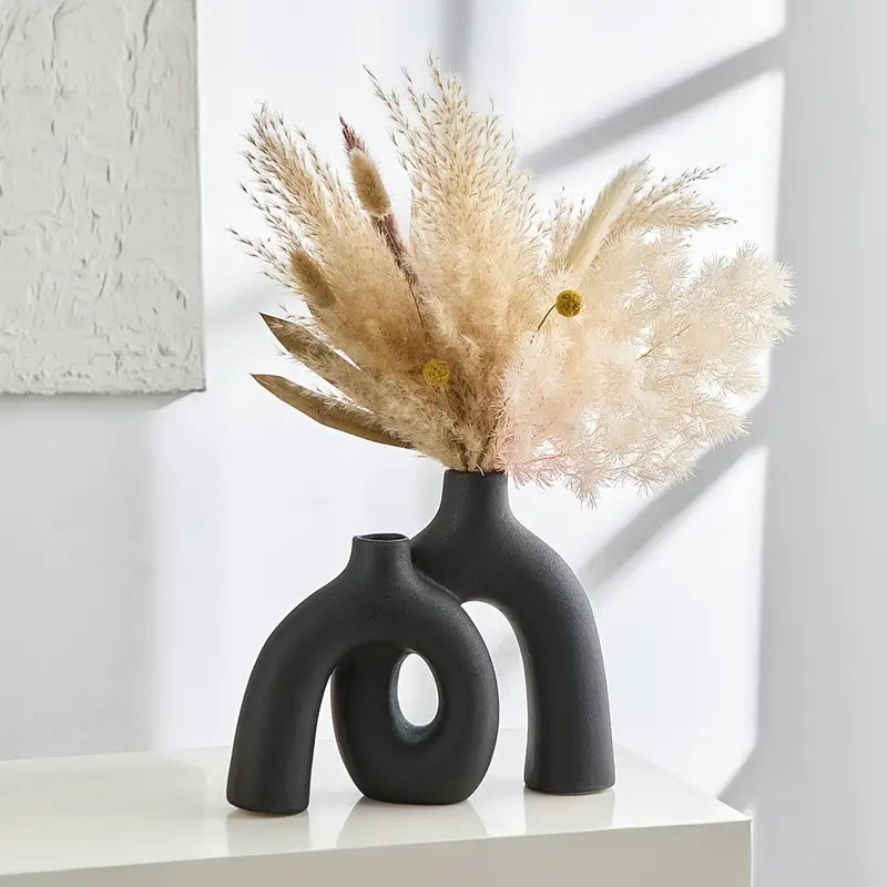 Modern Ceramic Twist Ring Vase