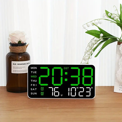 Digital Wall Clock Large LED Display with Calendar