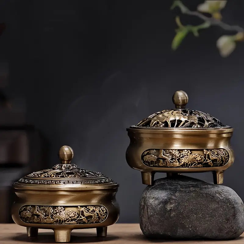 Antique Style Bronze Alloy Incense Burner