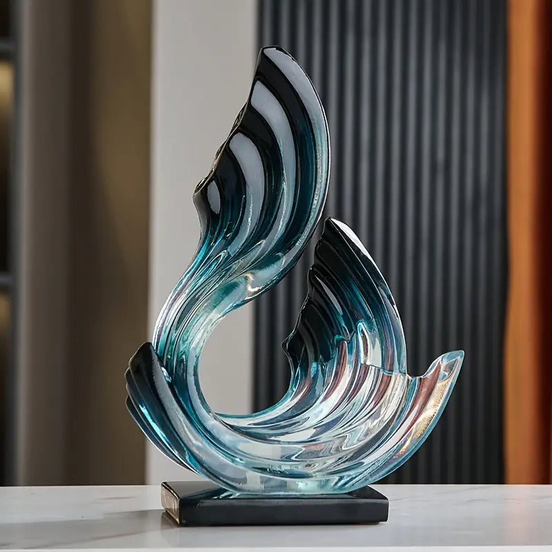 Abstract Wave Sculpture Resin Figurine