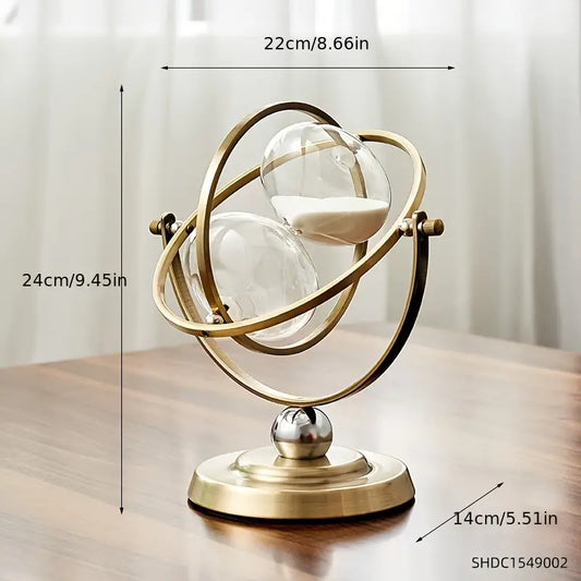 30-Minute Antique-Inspired Rotating Hourglass White Sand Timer