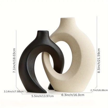 Black And White Ceramic Vases