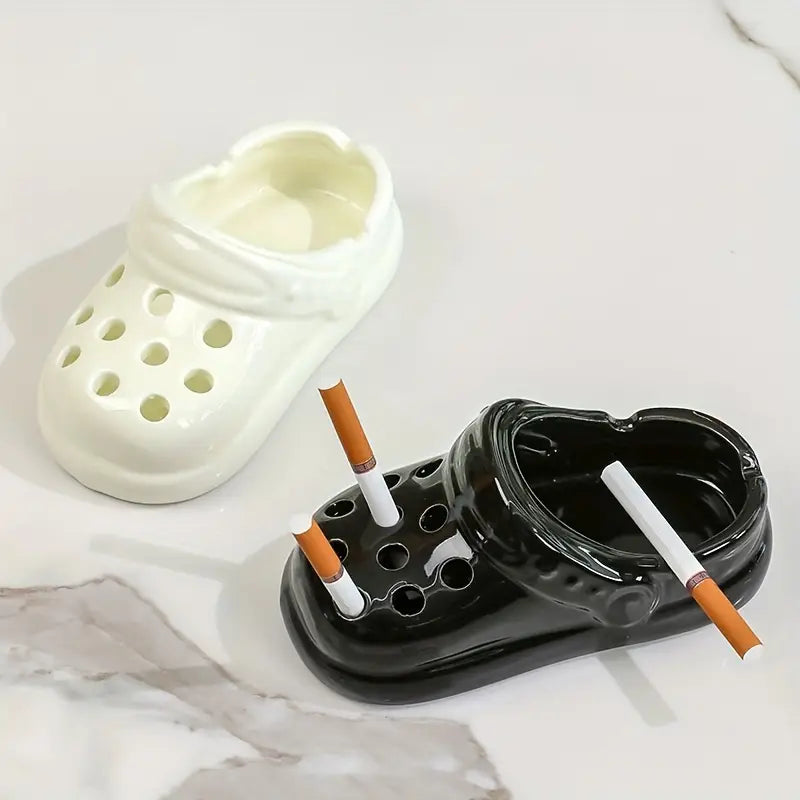 Unique Ceramic Shoe-Shaped Ashtray