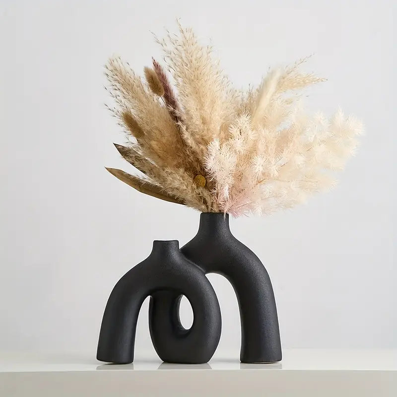 Modern Ceramic Twist Ring Vase