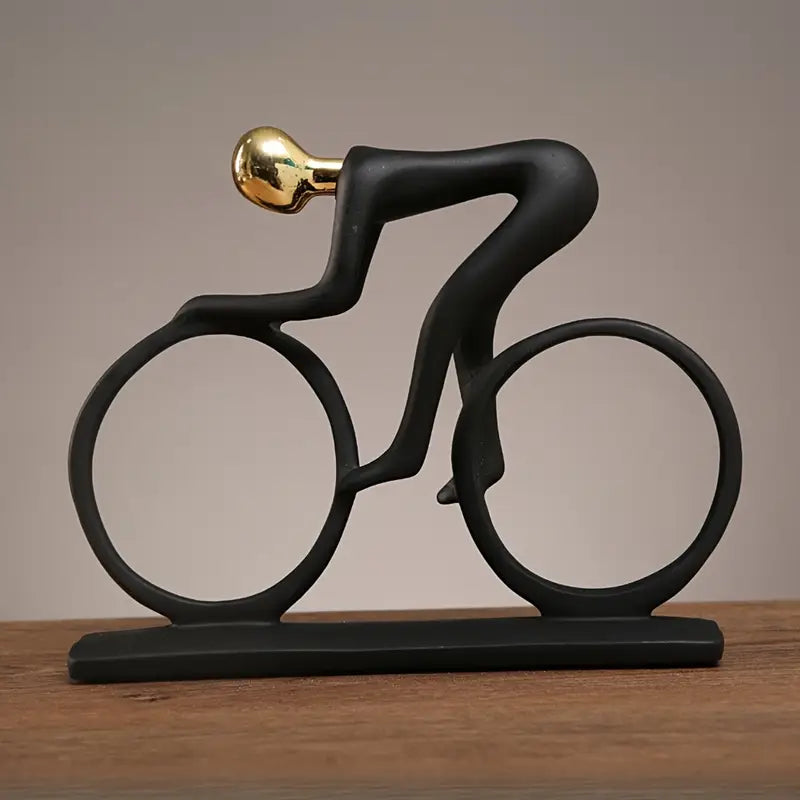 Resin Material Modern Abstract Cyclist Statue Racer