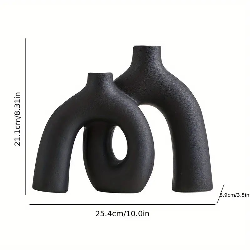 Modern Ceramic Twist Ring Vase