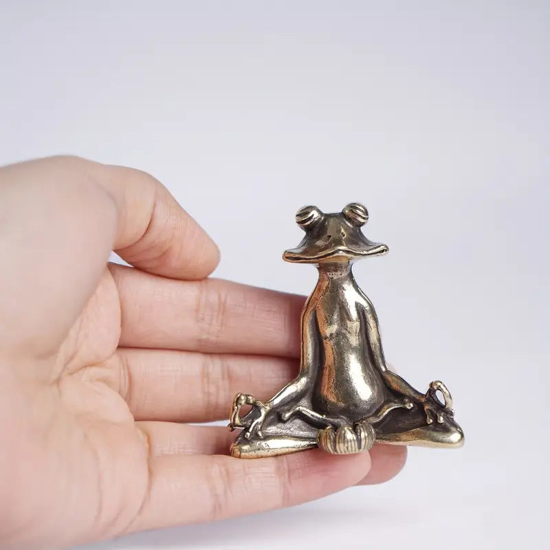 Meditation Frog Statue with Incense Holder and Ash Catcher