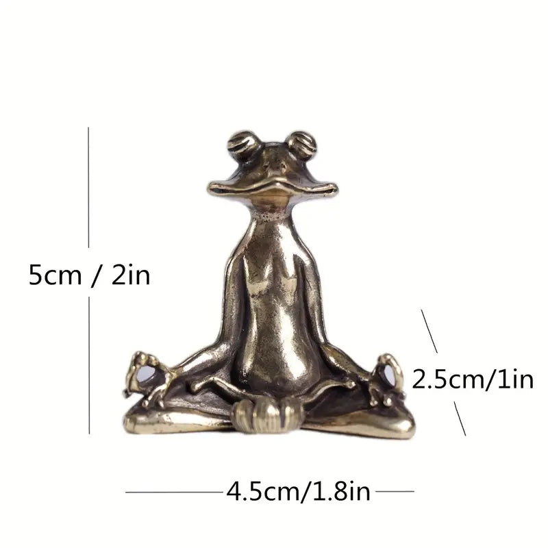 Meditation Frog Statue with Incense Holder and Ash Catcher