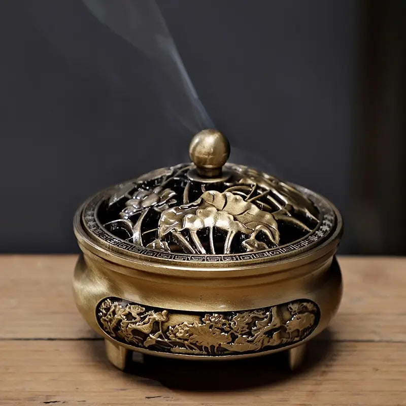 Antique Style Bronze Alloy Incense Burner