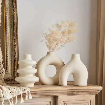 Contemporary Ceramic Vase Set of 3