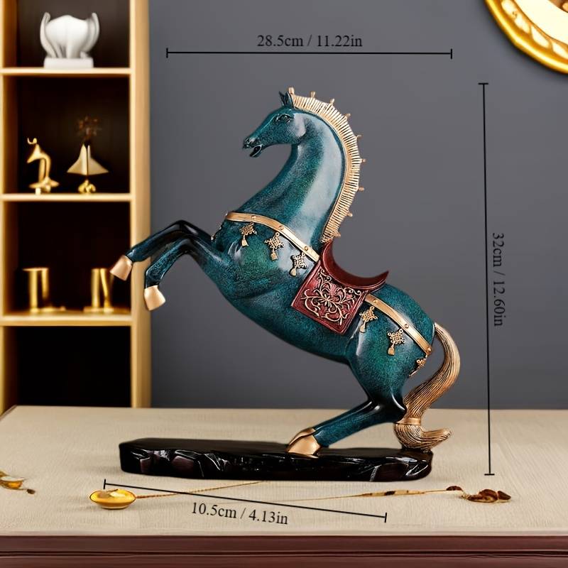 Resin Chinese Style Lucky Horse Figurine