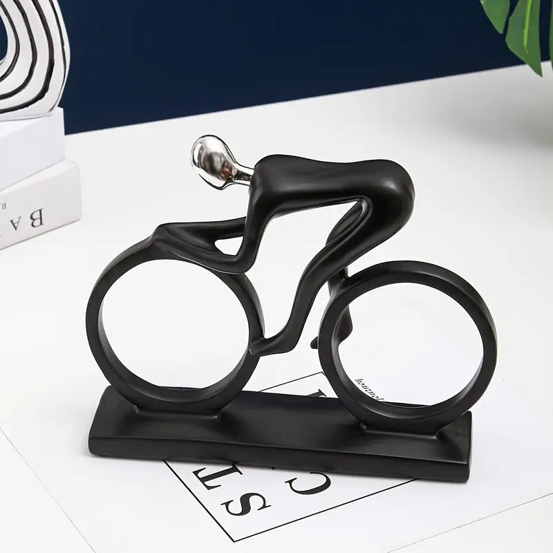 Resin Material Modern Abstract Cyclist Statue Racer