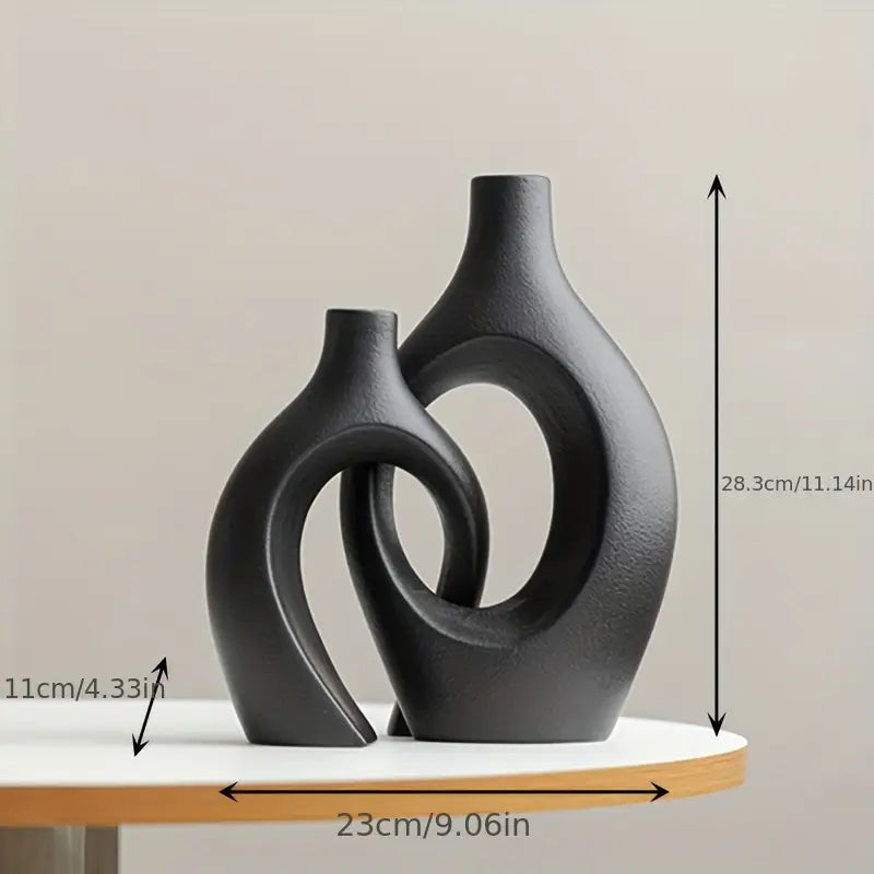 Black Art Ceramic Vase Ornament