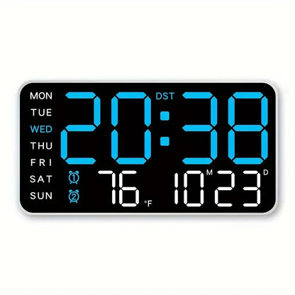 Digital Wall Clock Large LED Display with Calendar