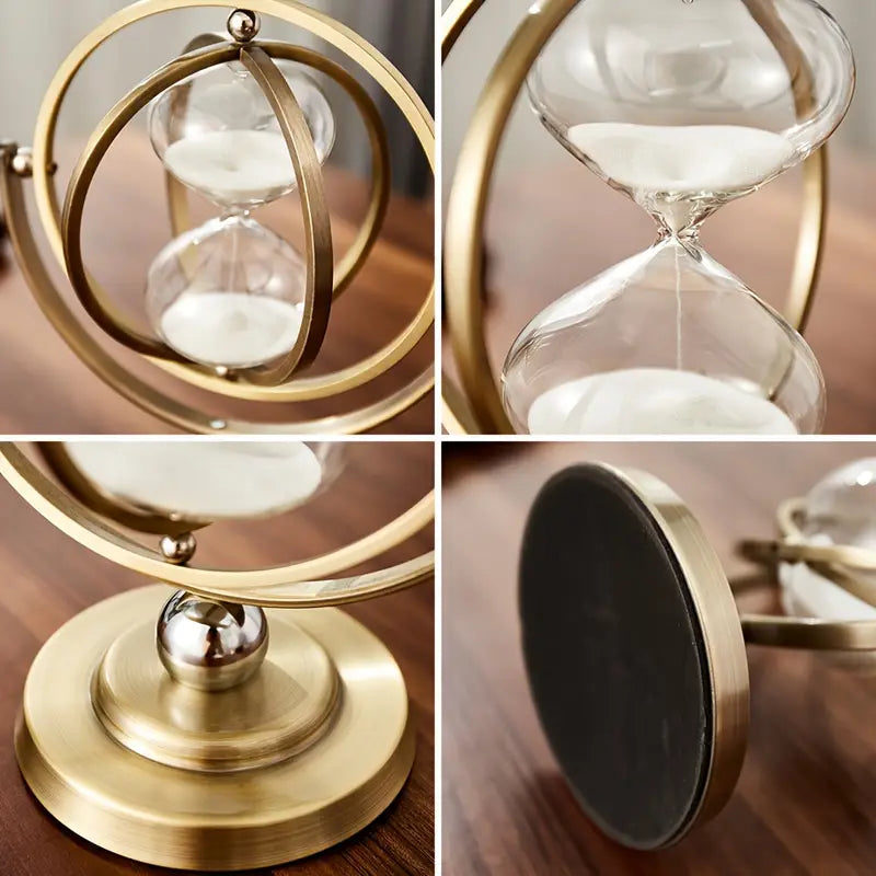 30-Minute Antique-Inspired Rotating Hourglass White Sand Timer