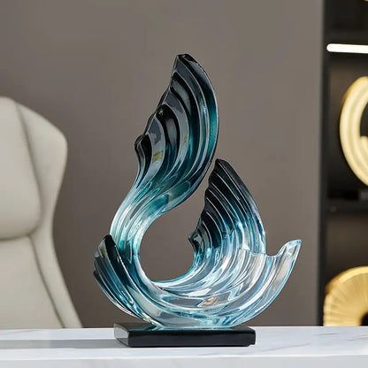 Abstract Wave Sculpture Resin Figurine