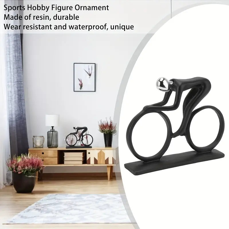 Resin Material Modern Abstract Cyclist Statue Racer