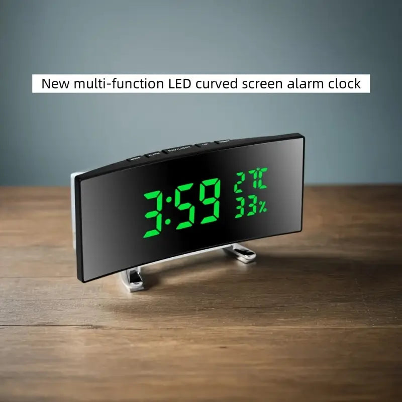 ERIMOON Multi-Function LED Alarm Clock with Curved Large Screen