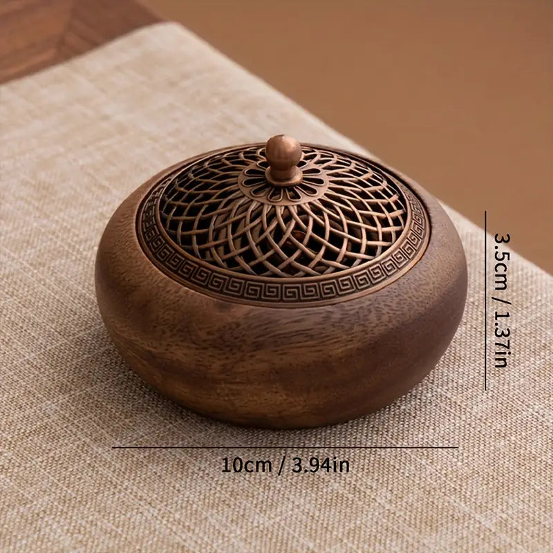 Laoyeboubi Premium Walnut Wood Incense Burner