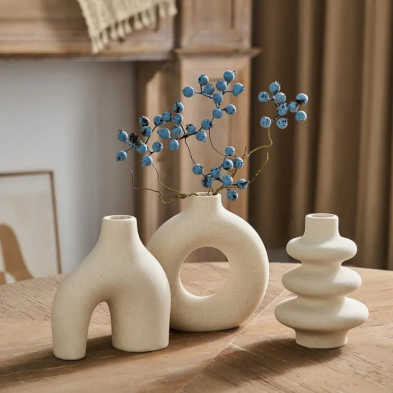 Contemporary Ceramic Vase Set of 3