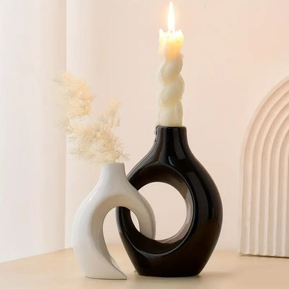 Set Ceramic Candle Holders