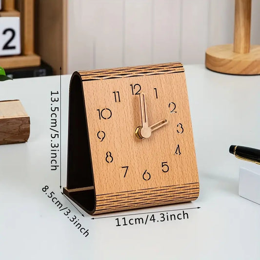 Modern Foldable Wooden Desk Clock