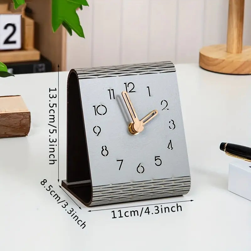 Modern Foldable Wooden Desk Clock