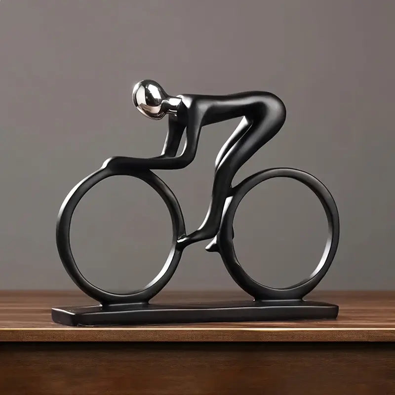 Resin Material Modern Abstract Cyclist Statue Racer