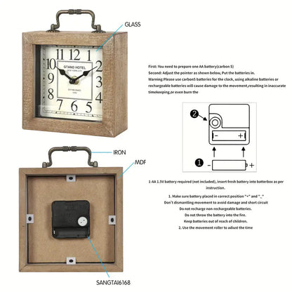 Handmade Old Small Table Clock