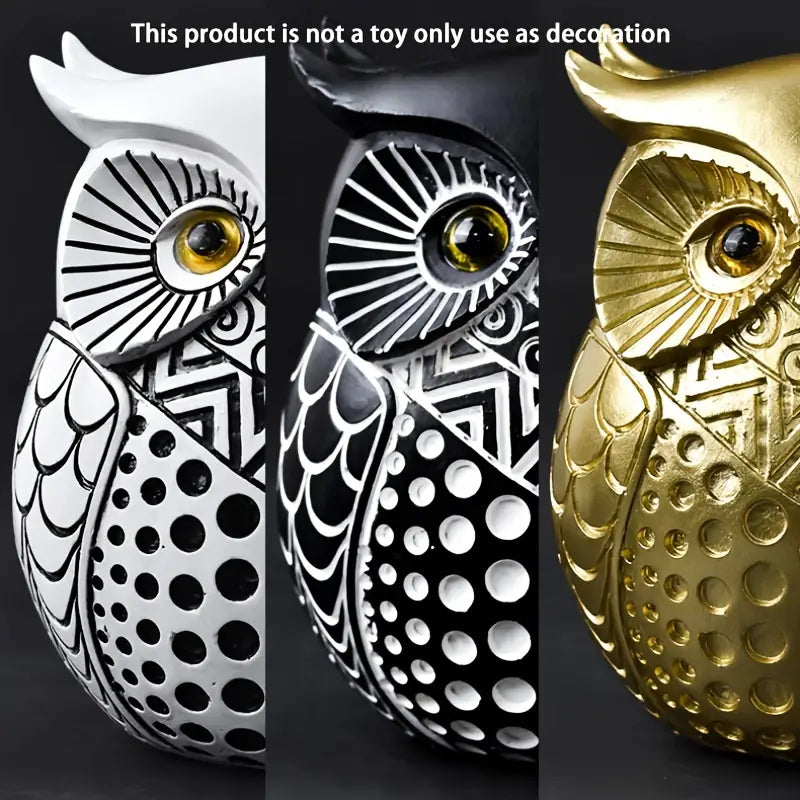 Modern Simple Resin Statue Owl Animal Sculpture