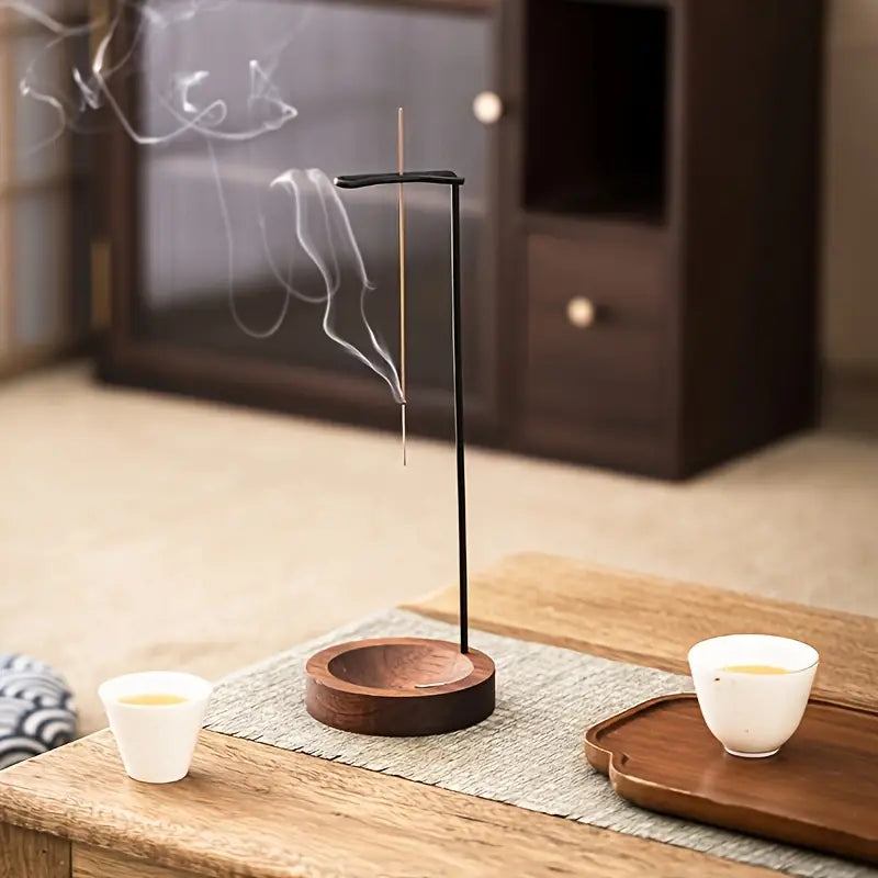 Aromatic Retreat Elegant Wooden Incense Burner