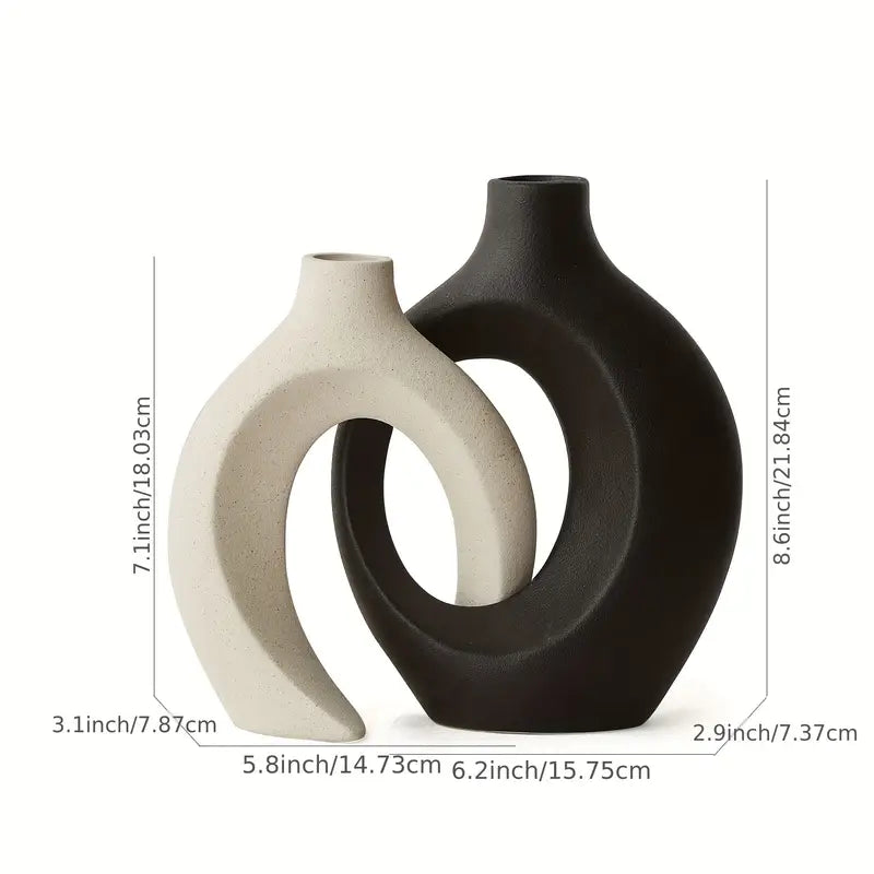 Black And White Ceramic Vases