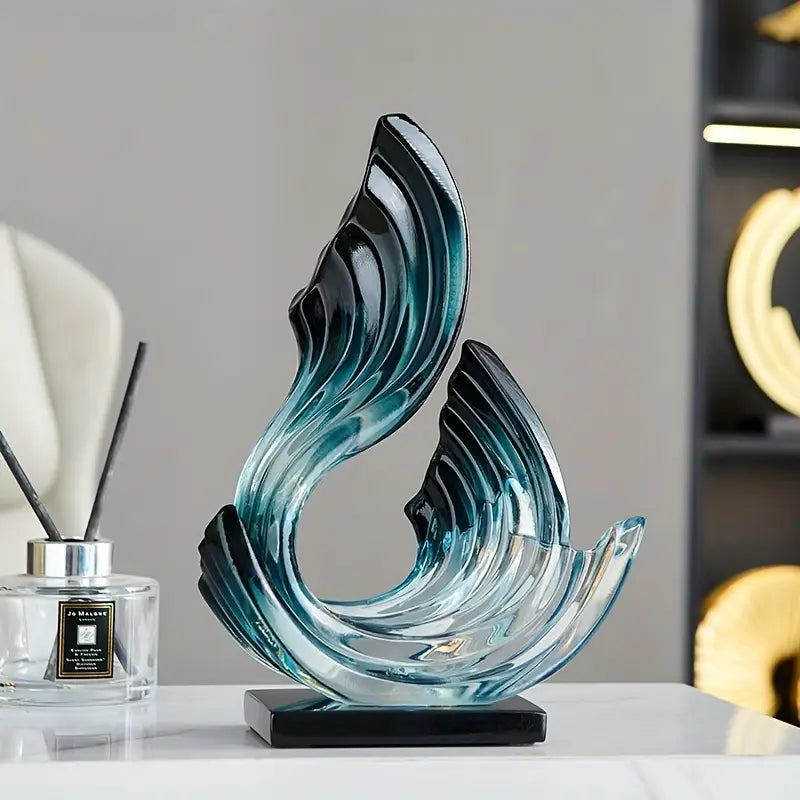 Abstract Wave Sculpture Resin Figurine