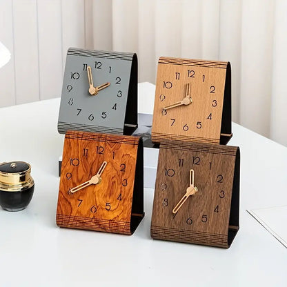 Modern Foldable Wooden Desk Clock