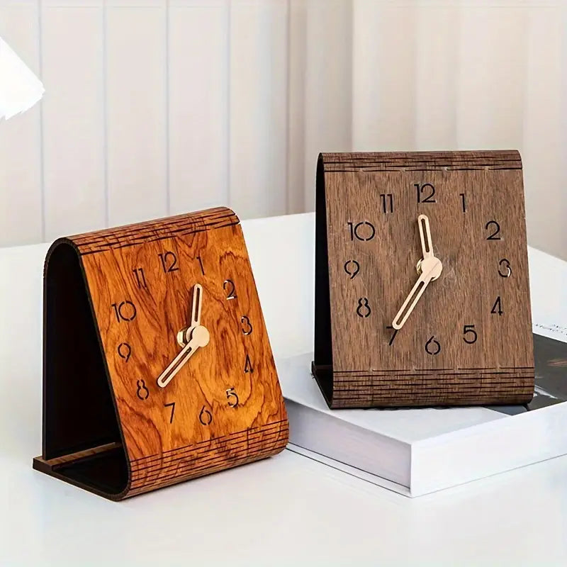 Modern Foldable Wooden Desk Clock