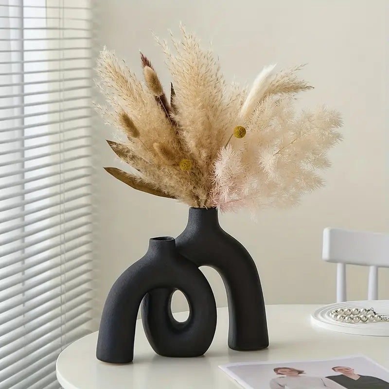 Modern Ceramic Twist Ring Vase