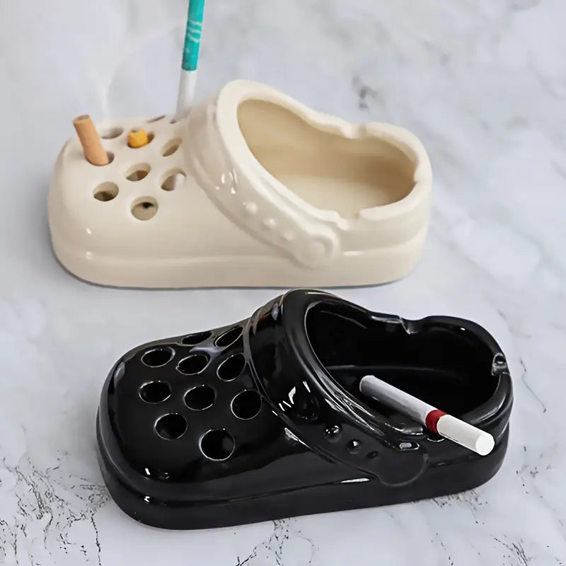 Unique Ceramic Shoe-Shaped Ashtray