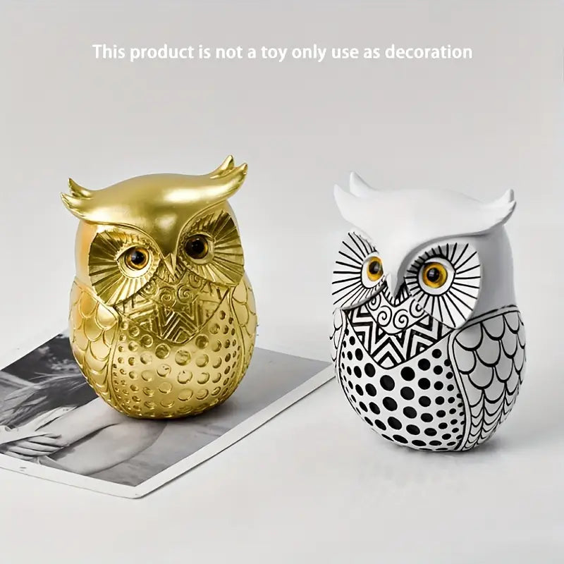 Modern Simple Resin Statue Owl Animal Sculpture