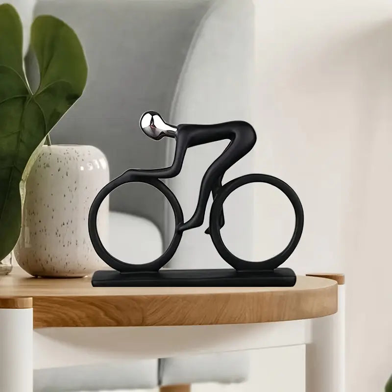 Resin Material Modern Abstract Cyclist Statue Racer