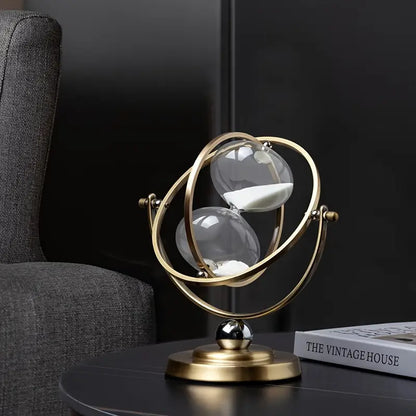 30-Minute Antique-Inspired Rotating Hourglass White Sand Timer